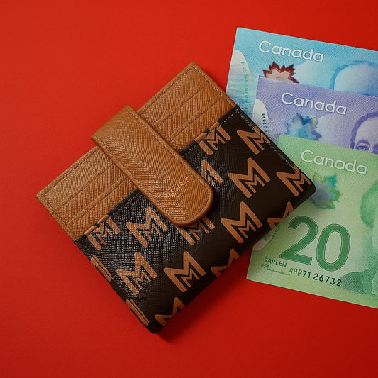 Miss Awa - Brown (Compact Vegan Leather Wallet with Missiris Monogram)