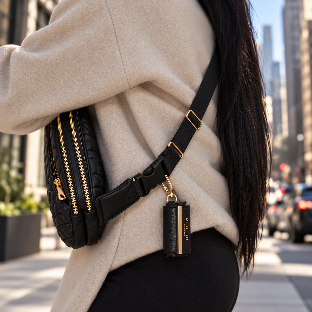 Miss Kim (Foldable Vegan Leather Shopping Bag with Keychain)