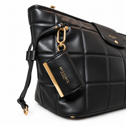 Miss Kim (Foldable Vegan Leather Shopping Bag with Keychain)
