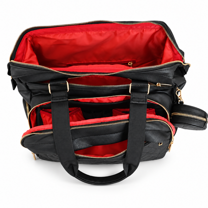 Miss Mama - Black (Vegan Leather diaper bag & backpack)