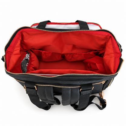 Miss Mama - Black (Vegan Leather diaper bag & backpack)