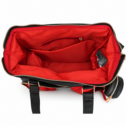 Miss Mama - Black (Vegan Leather diaper bag & backpack)