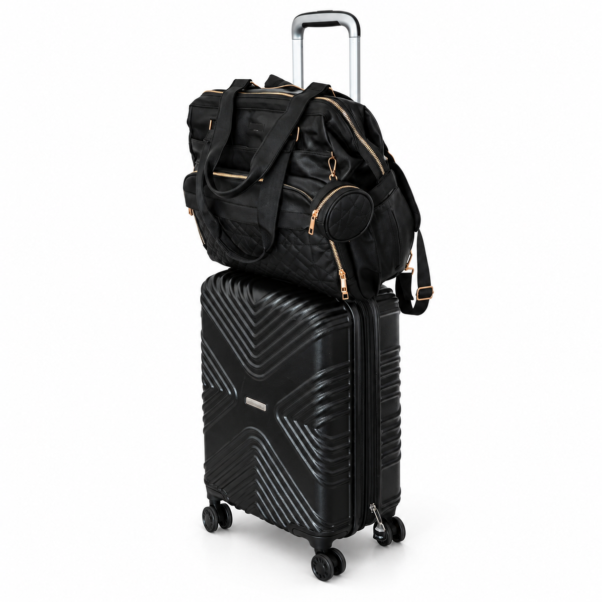 Miss Mama - Black (Vegan Leather diaper bag & backpack)