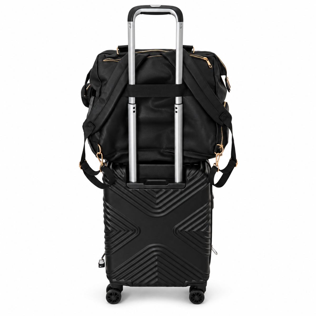 Miss Mama - Black (Vegan Leather diaper bag & backpack)