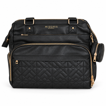 Miss Mama - Black (Vegan Leather diaper bag & backpack)