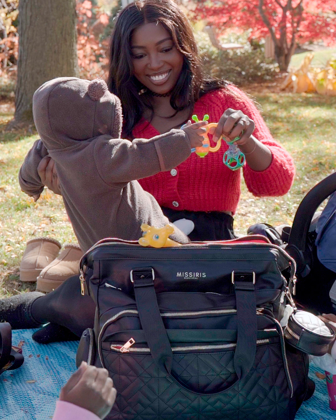 Miss Mama - Black (Vegan Leather diaper bag & backpack)