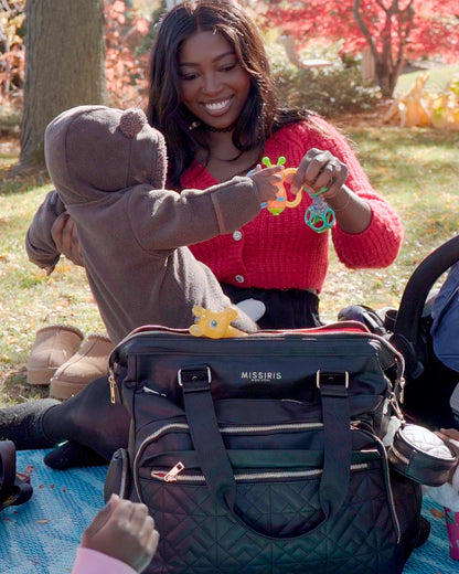 Miss Mama - Black (Vegan Leather diaper bag & backpack)