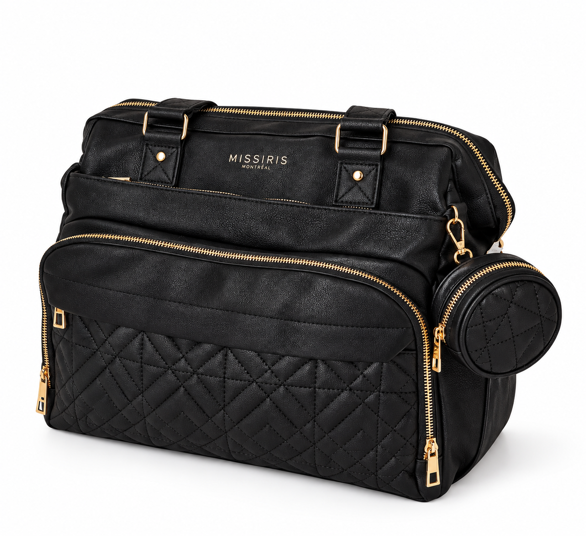Miss Mama - Black (Vegan Leather diaper bag & backpack)