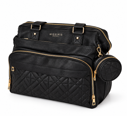 Miss Mama - Black (Vegan Leather diaper bag & backpack)