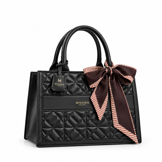 Miss Blair - Noir (Sac à main structuré et matelassé en cuir végane)