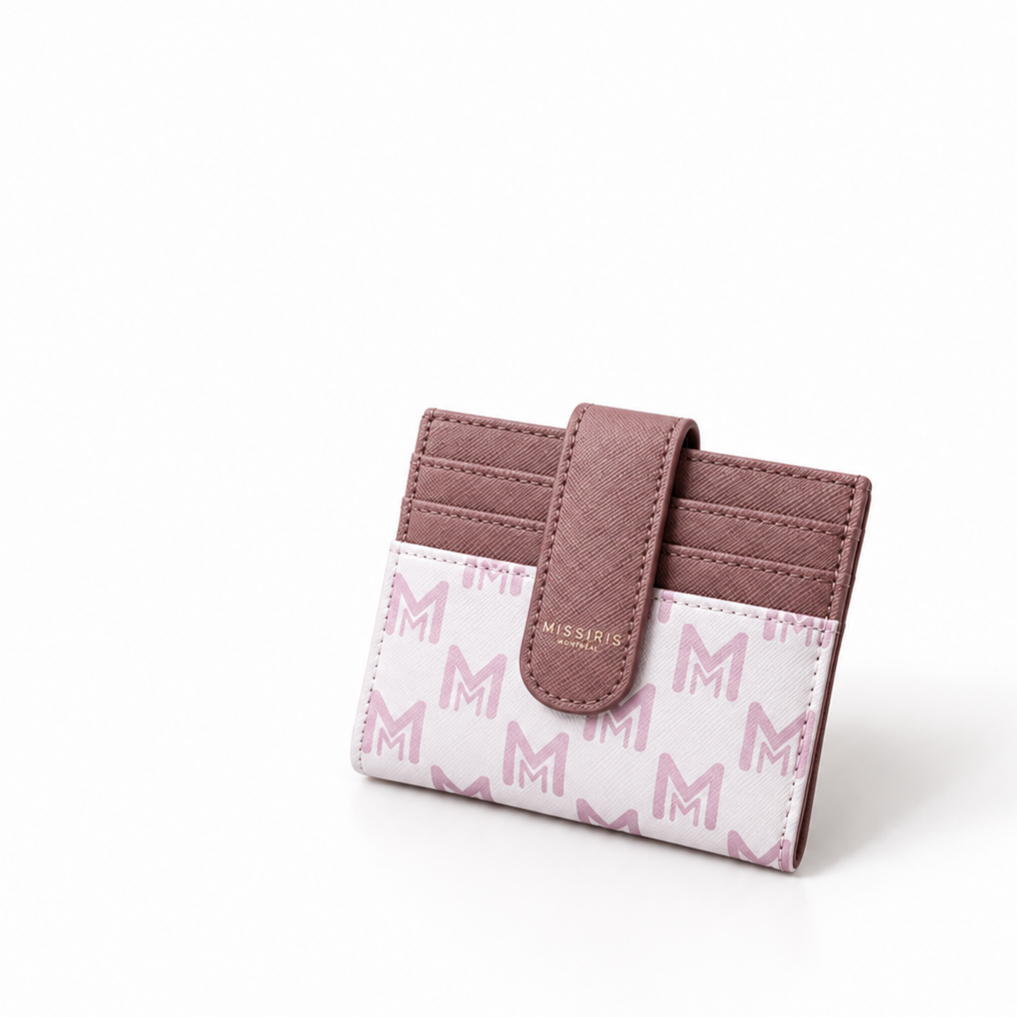 Miss Awa - White (Compact Vegan Leather Wallet with Missiris Monogram)