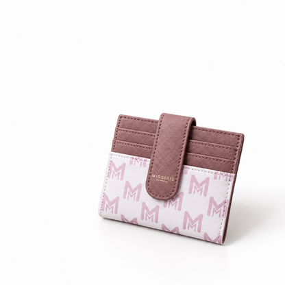 Miss Awa - White (Compact Vegan Leather Wallet with Missiris Monogram)