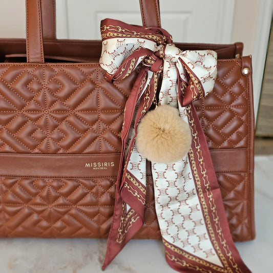 Miss Paris - Brown (Bag scarf)