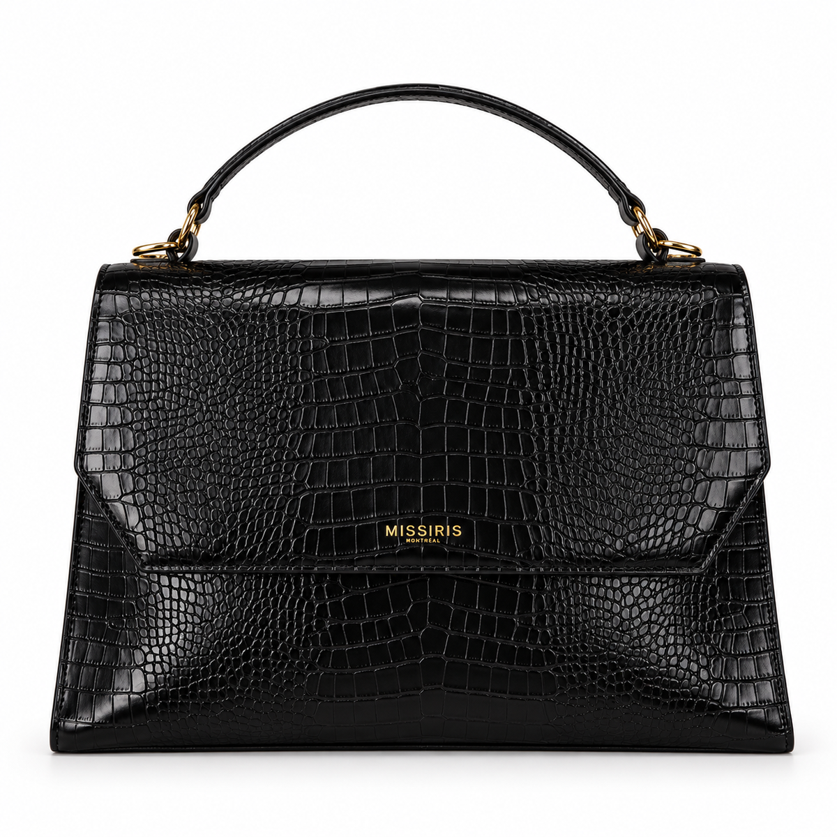 Miss Isadora - Noir (Mallette 3 en 1 en cuir vegan effet croco)