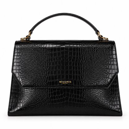 Miss Isadora - Noir (Mallette 3 en 1 en cuir vegan effet croco)