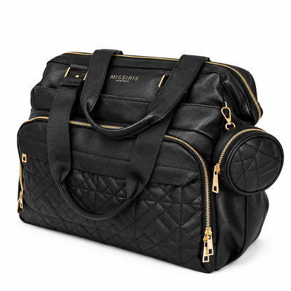 Miss Mama - Black (Vegan Leather diaper bag & backpack)