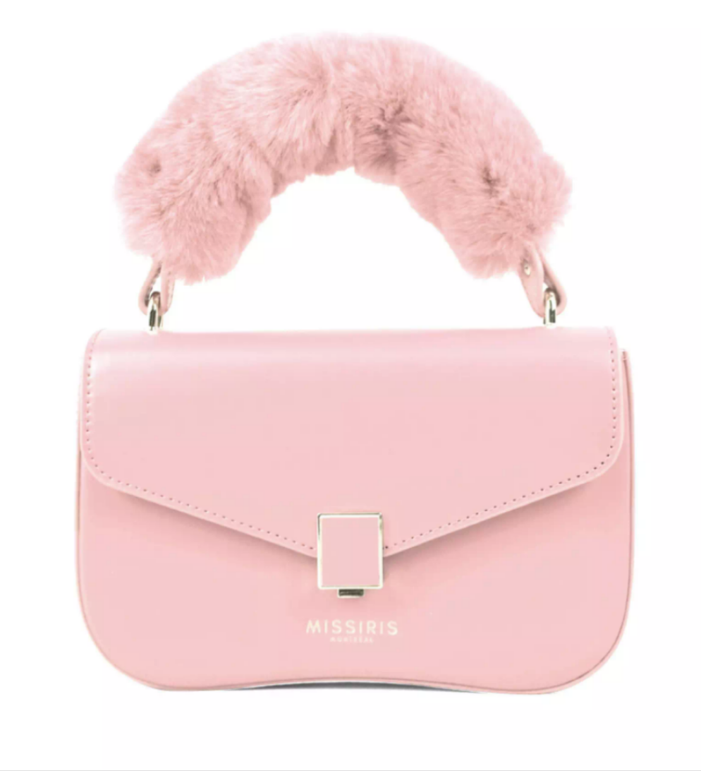 Miss Zuri - Vegan Leather bag with Faux Fur - Soft Pink